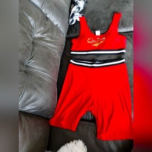 2 piece outfit with "queen" on it
